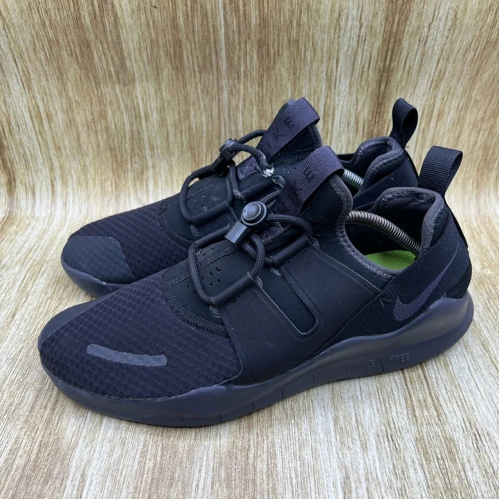Nike Free RN Commuter 2018 Men's Size 11.5 Black Running Shoes AA1620-002